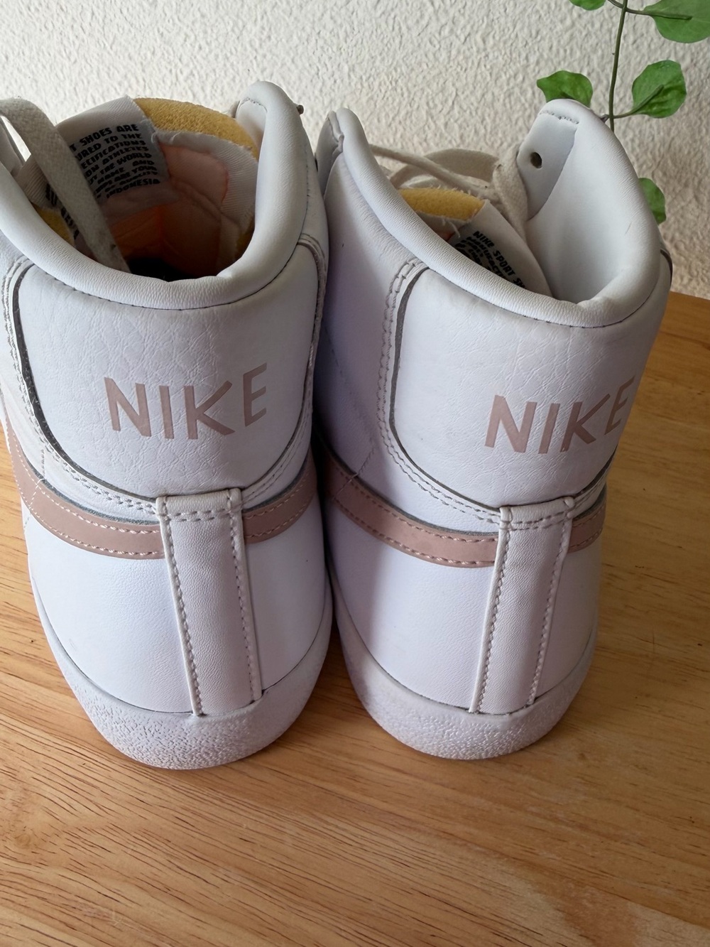 Nike White Tan Athletic Shoes High Top - Picture 6 of 8